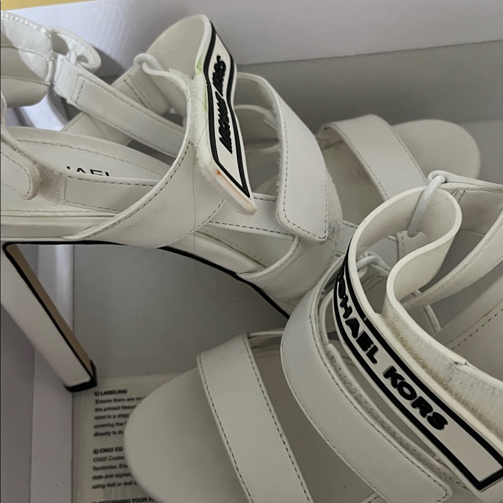 Michael Kors White Strappy Heels - Picture 9 of 12